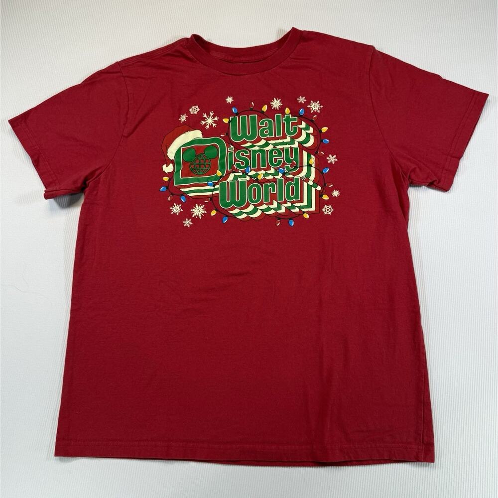 Walt Disney World Christmas Holiday 2023 Red Adult XL TShirt Santa